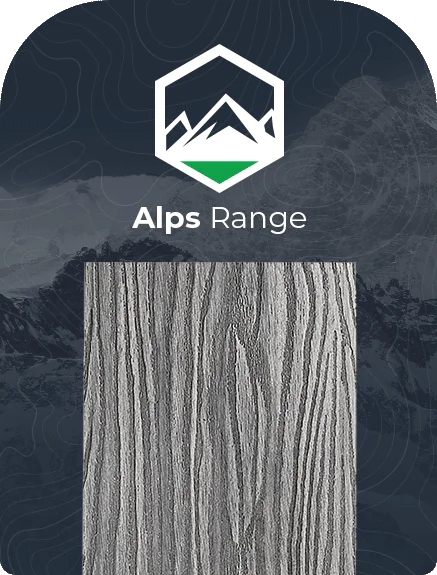 Alps-serie composiet vlonderplanken met elegante houtnerf in moderne tuin