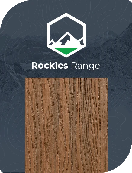 Rockies-serie composiet vlonderplanken met robuuste houtlook